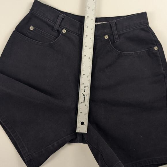 Vintage Black High Waist Denim Mom Shorts Westport Ltd Women’s Waist 26 x 6.5" - Picture 5 of 6